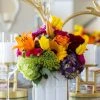 Inspire Me! Home Decor White Square Design Vase With Gold Border " From Pops Of Color Home Collection"