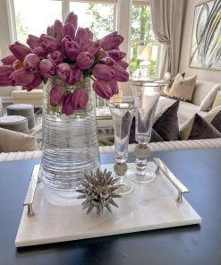 Inspire Me! Home Decor Rhinestone Detailed Glass Vase (2 Sizes)