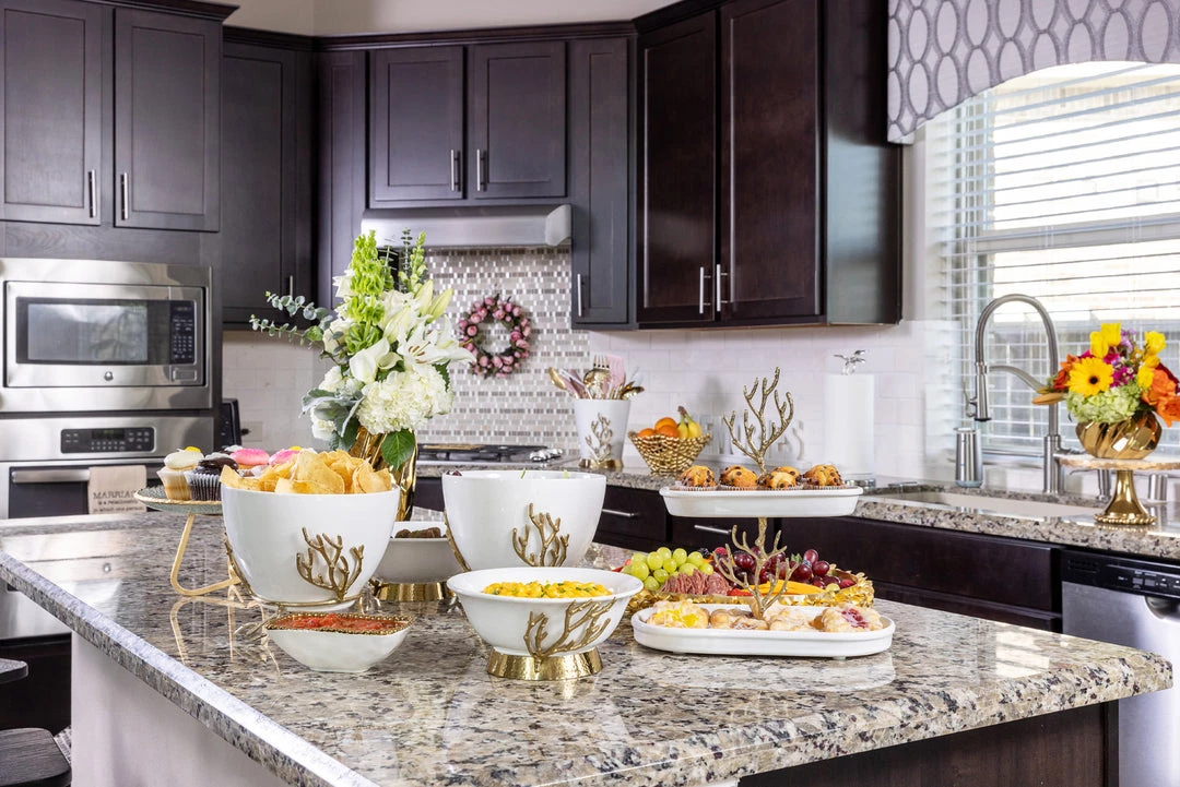 Inspire Me! Home Decor White Ceramic Two Tier Cake Stand With Gold Textured Details " From Pops Of Color Home Collection" 5 Inspire Me! Home Decor White Ceramic Two Tier Cake Stand With Gold Textured Details " From Pops Of Color Home Collection"