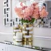 Inspire Me! Home Decor Gold Porcelain Jar With White Brushstroke Detail And Lid (3 Sizes) " From Pops Of Color Home Collection" 1 Inspire Me! Home Decor Gold Porcelain Jar With White Brushstroke Detail And Lid (3 Sizes) " From Pops Of Color Home Collection"