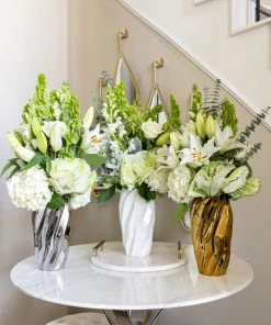 Inspire Me! Home Decor Gold Wavy Design Vase (2 Sizes)