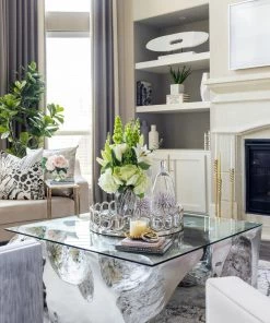 Inspire Me! Home Decor Silver Wavy Design Vase " From Pops Of Color Home Collection"