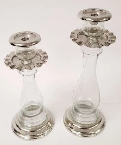 Inspire Me! Home Decor Rippled Candle Holders (2 Sizes, 2 Colors)