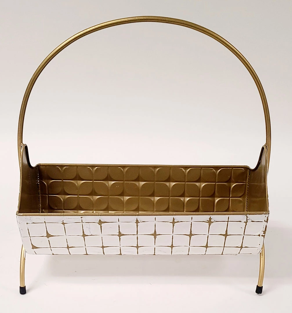 Inspire Me! Home Decor Indoor/Outdoor Gold And White Planters (2 Sizes) 5 Inspire Me! Home Decor Indoor/Outdoor Gold And White Planters (2 Sizes)