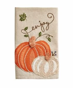 Inspire Me! Home Decor Rustic Embroidered Fall Pumpkin Dish Towel (3 Styles)