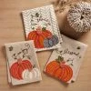 Inspire Me! Home Decor Rustic Embroidered Fall Pumpkin Dish Towel (3 Styles)