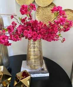 Inspire Me! Home Decor Gold Brushed Glass Vase