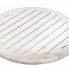 Inspire Me! Home Decor Round Marble Tray With Gold Line Details