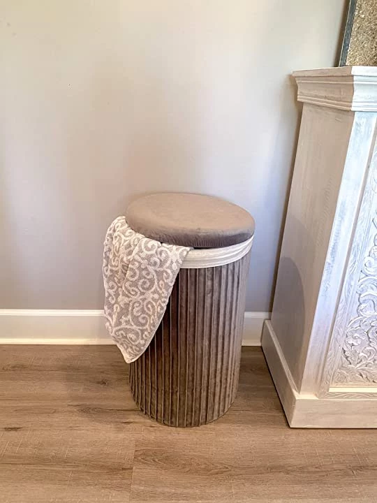 Inspire Me! Home Decor Lydia Pleated Hamper (3 Colors) 4 Inspire Me! Home Decor Lydia Pleated Hamper (3 Colors)