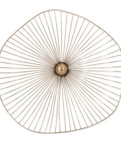 Inspire Me! Home Decor WALL ART & MIRRORS Gold Asymmetrical Circles Wall Art (Set Of 3 - 3 Different Sizes)