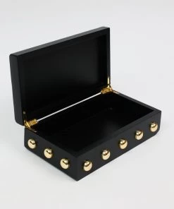 Inspire Me! Home Decor Studded Decorative Wood Boxes (4 Colors)