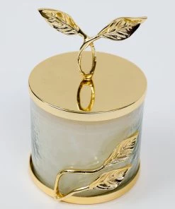 Inspire Me! Home Decor Gold Leaf Candle Bundle