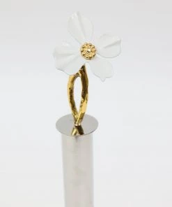 Inspire Me! Home Decor Gold Paper Towel Holder With White Jeweled Flower Details 8 Inspire Me! Home Decor Gold Paper Towel Holder With White Jeweled Flower Details