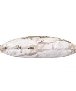 Cloud9d Amal - Ivory/Beige Digital Printed Pillow W/ Gold And Silver Print - 22" X 22" PILLOWS, RUGS, & THROWS