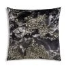 Cloud9d Amal - Charcoal Digital Printed Pillow W/ Gold And Silver Print - 22" X 22" 1 Cloud9d Amal - Charcoal Digital Printed Pillow W/ Gold And Silver Print - 22" X 22"