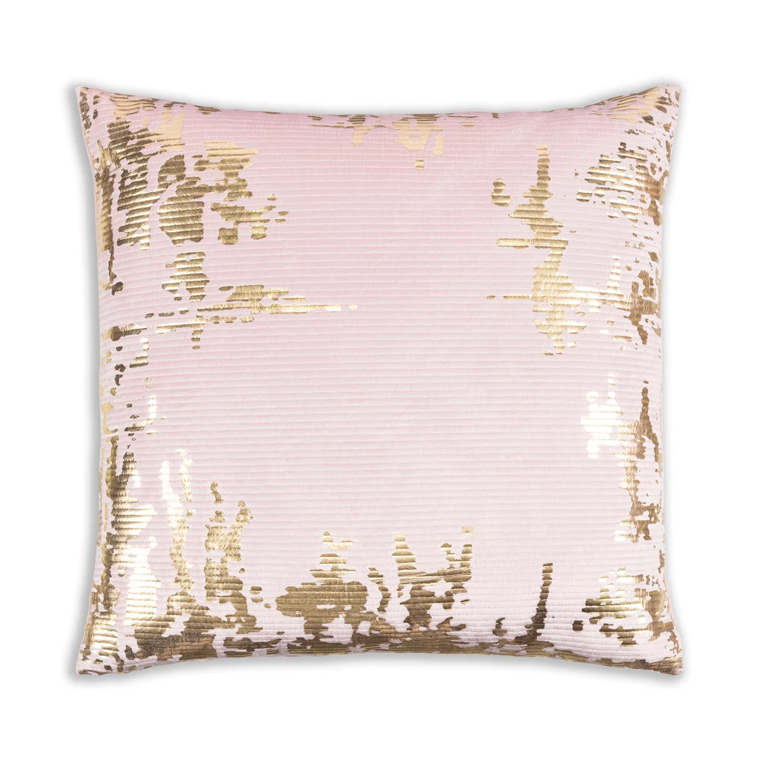 Cloud9d Asra - Mauve Velvet Pillow W/ Shiny Gold Foil Print - 20" X 20" PILLOWS, RUGS, & THROWS 3 Cloud9d Asra - Mauve Velvet Pillow W/ Shiny Gold Foil Print - 20" X 20" PILLOWS, RUGS, & THROWS