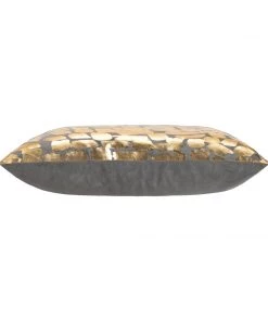 Cloud9d PILLOWS, RUGS, & THROWS Becca Charcoal Gold Pillow - 20" X 20"