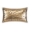 Cloud9d Becca Charcoal Gold Pillow - 14" X 20" PILLOWS, RUGS, & THROWS