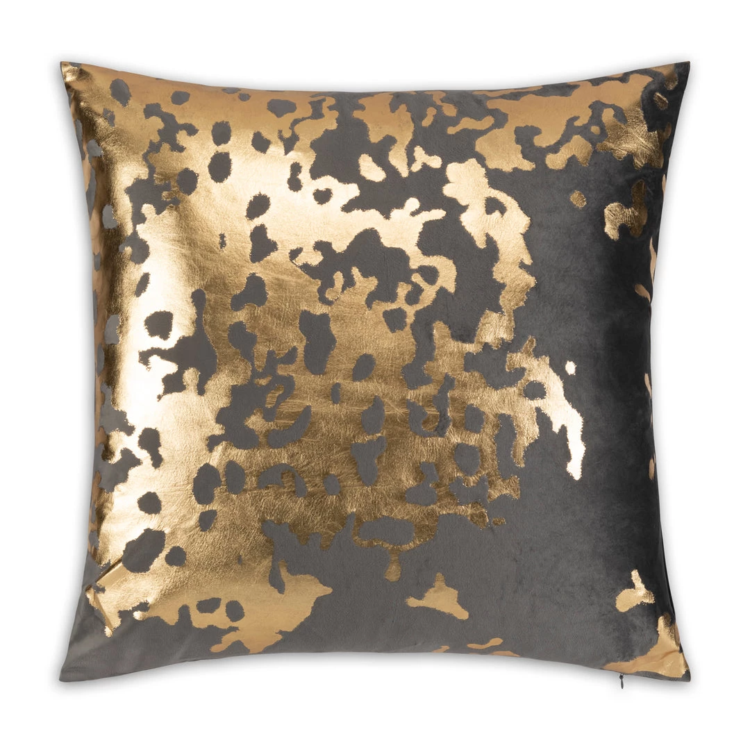 Cloud9d Elise Charcoal Gold Pillow - 20" X 20" PILLOWS, RUGS, & THROWS 3 Cloud9d Elise Charcoal Gold Pillow - 20" X 20" PILLOWS, RUGS, & THROWS