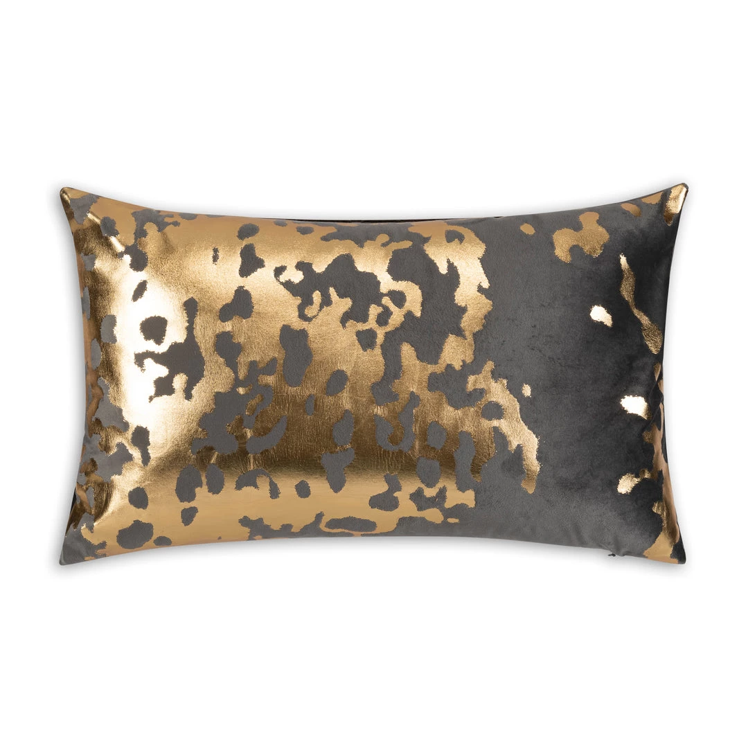 Cloud9d Elise Charcoal Gold Pillow - 14" X 20" PILLOWS, RUGS, & THROWS 3 Cloud9d Elise Charcoal Gold Pillow - 14" X 20" PILLOWS, RUGS, & THROWS