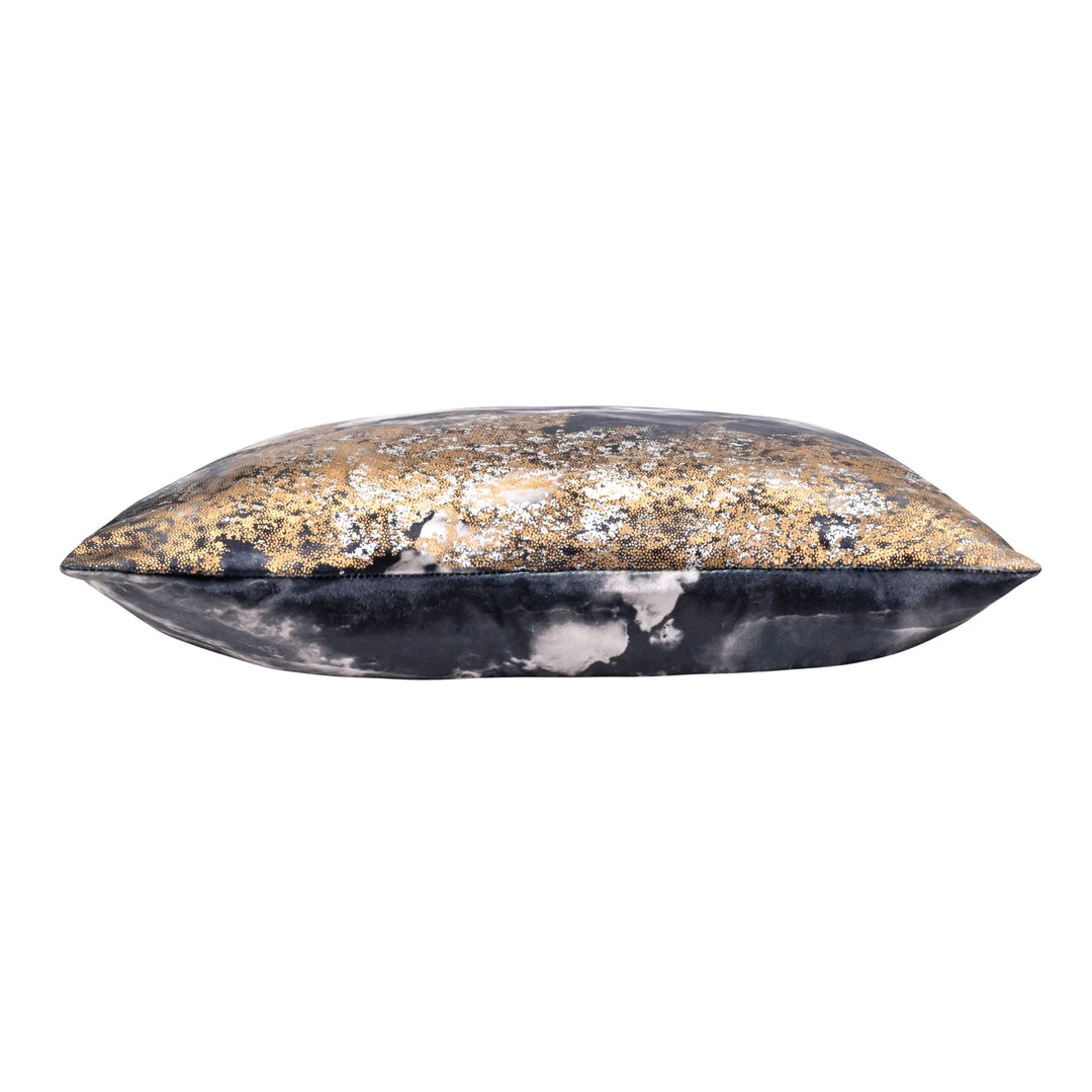 Cloud9d PILLOWS, RUGS, & THROWS Inaya - Abstract Digital Printed Velvet Pillow W/ Gold And Silver Foil - 20" X 14" 4 Cloud9d PILLOWS, RUGS, & THROWS Inaya - Abstract Digital Printed Velvet Pillow W/ Gold And Silver Foil - 20" X 14"