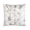 Cloud9d PILLOWS, RUGS, & THROWS Keva - Digital Printed Velvet Square Pillow W/ Hand Beaded Gold Sequin Beads - 22" X 22"
