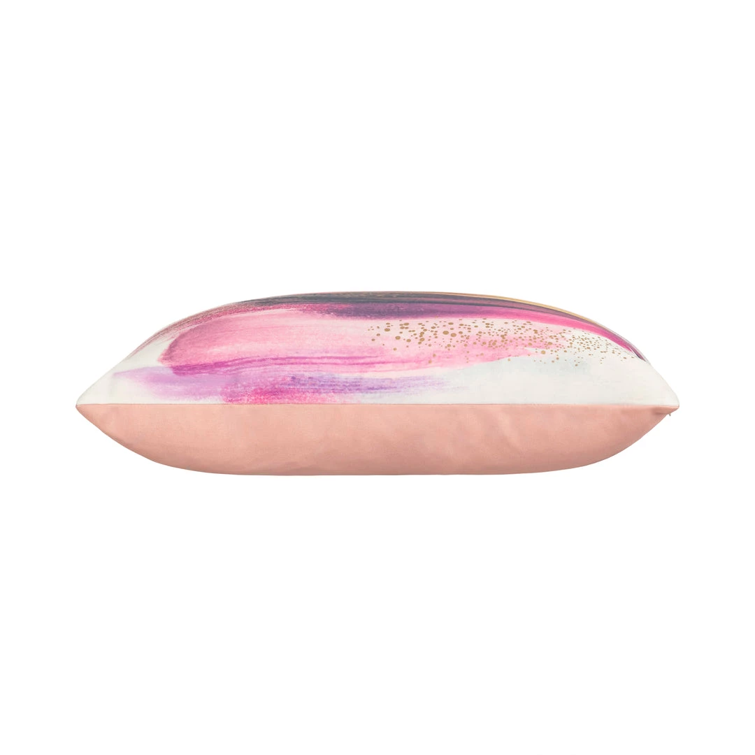 Cloud9d Kira - Digital Outdoor Printed Fabric Pillow In Pink And Blush W/ Rose Gold Metallic Print - 18" X 18" PILLOWS, RUGS, & THROWS 4 Cloud9d Kira - Digital Outdoor Printed Fabric Pillow In Pink And Blush W/ Rose Gold Metallic Print - 18" X 18" PILLOWS, RUGS, & THROWS