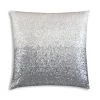 Cloud9d Ombre - Ivory And Silver Beaded Pillow - 22" X 22"