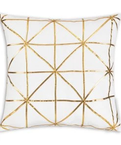 Cloud9d PILLOWS, RUGS, & THROWS Sera Ivory Gold Pillow - 20" X 20"