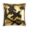 Cloud9d PILLOWS, RUGS, & THROWS Zara - Charcoal Velvet Pillow W/ Abstract Gold Foil - 22" X 22"