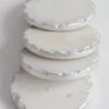Inspire Me! Home Decor Marble Coasters W/ Silver Hammered Edge