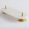 Inspire Me! Home Decor Marble Pedestal Tray W/ Gold Legs