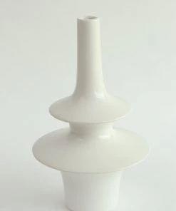 Inspire Me! Home Decor White Ceramic Vase