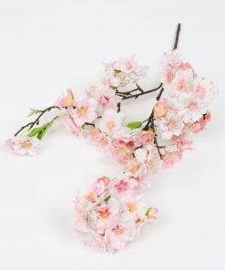 Inspire Me! Home Decor Floral Stems 18" Pink And White Cherry Blossom Stem