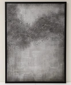 Inspire Me! Home Decor WALL ART & MIRRORS Silver Abstract Detailed Painting