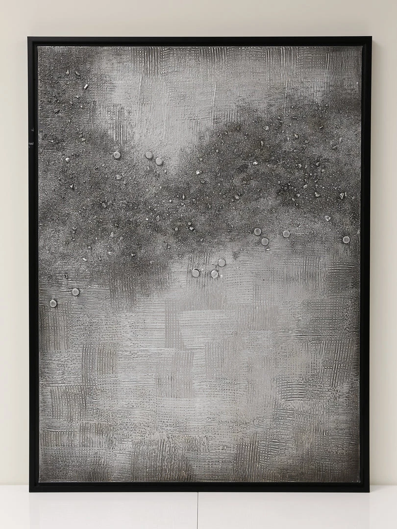 Inspire Me! Home Decor WALL ART & MIRRORS Silver Abstract Detailed Painting 4 Inspire Me! Home Decor WALL ART & MIRRORS Silver Abstract Detailed Painting