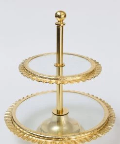 Inspire Me! Home Decor Two Tiered Cake Stand With Ripple Edge (2 Colors)