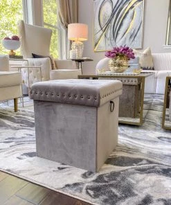 Inspire Me! Home Decor Gold Anastasia Storage Ottoman (4 Colors)