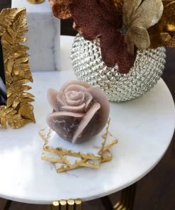 Inspire Me! Home Decor Beige Opaque Rose Candle (3 Sizes) 12 Inspire Me! Home Decor Beige Opaque Rose Candle (3 Sizes)