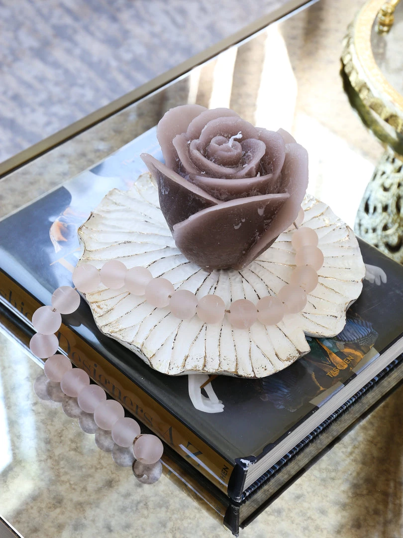 Inspire Me! Home Decor Beige Opaque Rose Candle (3 Sizes) 6 Inspire Me! Home Decor Beige Opaque Rose Candle (3 Sizes)