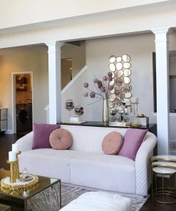 Inspire Me! Home Decor Mauve Velvet Pillow PILLOWS, RUGS, & THROWS