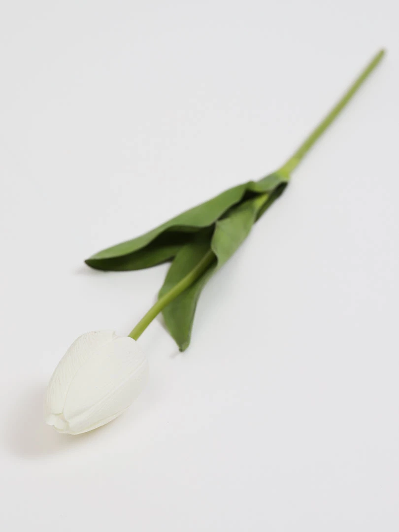 Inspire Me! Home Decor Floral Stems 27" White Real Touch Tulip Stem 4 Inspire Me! Home Decor Floral Stems 27" White Real Touch Tulip Stem