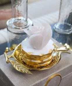 Inspire Me! Home Decor Ivory Rose Candle (3 Sizes)