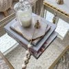 Inspire Me! Home Decor White And Gold Candle Snuffer
