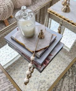 Inspire Me! Home Decor White And Gold Candle Snuffer