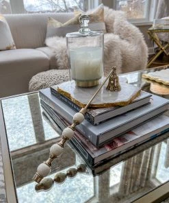 Inspire Me! Home Decor White And Gold Candle Snuffer