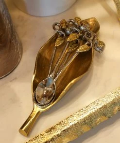 Inspire Me! Home Decor Gold Wavy Leaf Tray