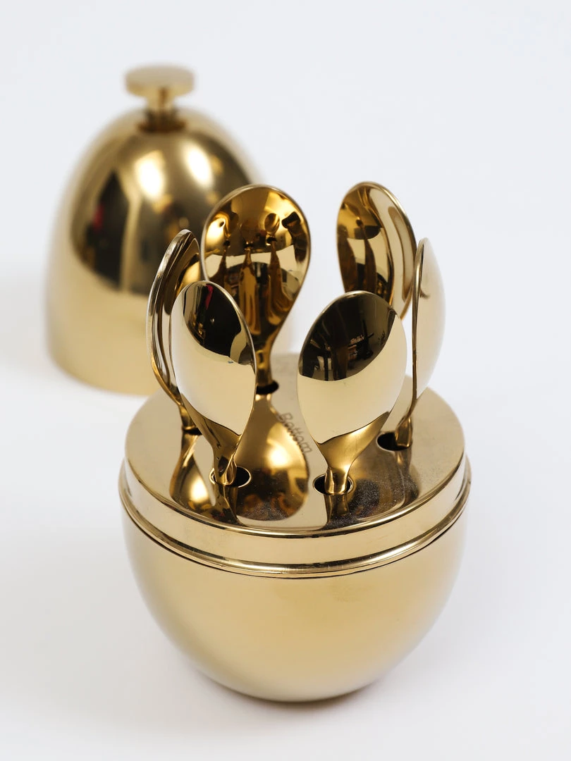 Inspire Me! Home Decor Gold Egg Shaped Utensil Holder (2 Styles) 4 Inspire Me! Home Decor Gold Egg Shaped Utensil Holder (2 Styles)