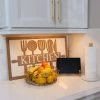 Inspire Me! Home Decor WALL ART & MIRRORS Wooden Kitchen Utensil Sign