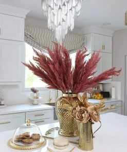 Inspire Me! Home Decor Mauve Feathered Pampa Grass Stem